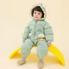 Rompers Boys Jumps combinaison hiver bébé Plus Velvet Warm Ropa Girl Snowsuit Cartoon Rabbit Toddler Saut trottoir Mono 221117
