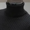 Sweaters voor heren Solid Color Lange Mouw gebreide volledig afgestemde Turtleneck Twist Men Pullover voor Autumn Winter Plus Mize 221117