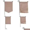 Garden Decorations Jute Ruffles Yard Hanging Flag Gardendecorations Festival Banner Burlap Flags Festivals Articles Delicate Especia Dhaj0