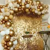 1x2m Rose Gold Rain Gordijn Achtergrond Doek Verjaardagsfeest Decor Shimmer Walls achtergrond bruiloft partys Decors pailletten muur achtergrond