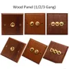 Switches Accessories 10A Retro Stainless Steel Wood Brass Toggle Switch 1/2/3 Gang Wall Lamp 86 Type Dual Control Light T200605 Dr Dhlo1