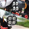 Belysningssystempar 2x40W Motorcykel Auxiliary LED -ljus Hög effekt Spotlight för Moto DRL Day Driving Strålkastare 3 -lägen Koppling 1701449