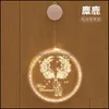 Christmas Decorations 16Cm Christmas Led Lights Decoration For Homes Tree Santa Claus Snowflake Elk Bell Pattern Wall Decor Festival Dhh9S