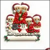 Dekoracje świąteczne Seria Christmases Dekoracje rodzinne od jednego do siódmego Pvc Czarna biała twarz Snowman Choinka Tree Wiselant DIY 5BD DhuZ