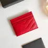 VARUMÄRKEN kreditkortshållare plånbok designers 4-kortsfack kaviarläderväska mode passfodral med låda