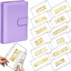 A6 PU Cuir Binder Budget Cash Envelope Organizer Personal Wallet 12 Binder Pockets Zipper Folders pour Planner Saving Money ss1118