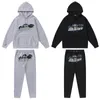 Sweats à capuche pour hommes Sweats Trapstar Couple Set Sweat à capuche Homme Femme Hiver Pull chaud Pantalon de survêtement Gris Noir 221117