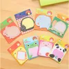 Notes 50 PCs Creative Cartoon Cute Animal Sticky Removable Message Sticker Student Stationery School Supplies 221118