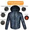 Men's Down Parkas Men Camouflage Heated Winter Warm Jackets USB Heating Padded Smart Thermostat Color Hooded Clothing 221117