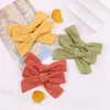 Kız kız saç klipleri bow barrettes çocuk güvenlik bütün sarılmış saç tokaları toddler bowknot Clippers çocuklar için tavan saç aksesuarları M4237