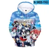 Con cappuccio maschile con cappuccio Poular Anime Cartoon Love Live 3D Fonette di stampa 3D Cosplay Costume Fashion Hoodie Yoshiko Sping Fall Pallover casual Pallover casual