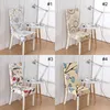 Housses de chaise Stretch Print Dining Cover Moderne Amovible Anti-sale Seat Case Elastic Slipcover Pour Office Banquet Wedding Party