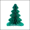 Kerstdecoraties kerstboomdecoratie hoed groene bomen gevormd hangende ornament honingraat vorm kersthoeden festival feest dec dhwbv