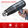 Heat Guns LCD Display 2000w Air Tool Handheld Electrical Machine with 2-temp Settings 4 Nozzles 221118