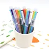 Jel Pens 50 PCS Yaratıcı Güzellik Şeffaf 6 Renk Beyaz Graffiti Çocuklar Öğrenciler Ball Point Toptan Fabrikası 221118