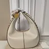 9 Tage geliefert Stella McCaryney Bag Frayme Small Reißverschlusstasche Frayme Leder Lady Handtasche Eimer Hobo Bag Designerinnen Frauen Luxus schwarz Gold Crossbody Wa