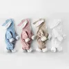 Rompers Winter Baby Born Boys Желебная одежда для кроличьего уша с капюшоном.