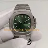 Horloges 3KF automatisch horloge Heren saffierglas groene textuur wijzerplaat roestvrijstalen armband 5711 Super 3K Factory Cal.324 beweging mechanische horloges