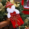 クリスマスの装飾クリスマスツリーペンダントバッグベルギフトバッグ非織り弓スノーフレークエルクパーティーの装飾2 1Qy UUドロップ配達DHEF