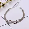 Bracelet infini en strass pour hommes et femmes, bijoux pendentif, breloque, Bracelets de Couple pour amoureux, ami, cadeaux pour femmes