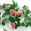 Decorative Flowers 170cm Artificial Rose Plants Fake Flower Wall Hanging Decor Garden Girl Bedroom Wedding Party Room Decoration Accessories