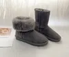 Australia Classic Warm Boots Womens Mini Half Snow Boot Inverno Pelliccia piena Soffice pelliccia di raso Stivaletti Pantofole stivaletti gdf