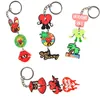 Cute Keychains Bad Bunny Shoes Jibitz Soft Pvc Pendant Croc Charms Decoration Keyrings Rings Accessories Favors Gift Cartoon Animal Heart Bag Jewelry