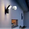 مصباح الجدار قابلة للخلاف مصابيح PIR مستشعر Livingh Room Rotation LED LED IP44 مقاوم للماء 220-240V AC الإضاءة الخارجية الموفرة للطاقة