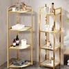 Kitchen Storage Gold Metal Holder Grocery Bag Movable Luxury Cosmetic Spice Basket Plate Porta Tempero Tableware GTJ50