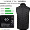 Herenvesten JYMCW USB elektrisch verwarmde vest winter slimme verwarming jassen mannen vrouwen thermische warmte kleding plus maat jachtjas p8101c 221117