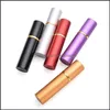 Perfume Bottle 10Ml Portable Mini Aluminum Refillable Per Bottle With Spray Empty Makeup Containers Atomizer For Traveler Rra2874 Dr Dhigw