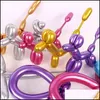 Other Event Party Supplies 10Pcs Long Glossy Metal Pearl Latex Balloons Thick Chrome Metallic Colors Inflatable Air Balls Globos B Dhcys