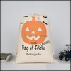 Weihnachtsdekorationen, Halloween-Süßigkeitstüten, Geschenkdekorationen, Sack, Leckerli oder Trick, Kürbis, bedruckte Leinwand, Hallowmas, Weihnachtsfeier, FES Dh31C