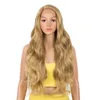 Colored Hair Wigs For Woman Synthetic Lace Front Wig Natural Long Curl Wig Middle Part Heat Resistant Fiber 30 Inch