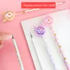 Żelowe długopisy 20pcs/set Kawaii cekin słodki motyl króliczek Fawn Daisy podpis 0,5 mm czarny atrament biurowy Prezenty Prezenty 221118