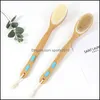 Bath Brushes Sponges Scrubbers Bath Brushes With Soft And Stiff Bristles Exfoliating Skin Shower Brush Specially Long Wooden Hand Dhdzc