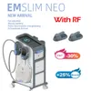 Emslim Neo Air Cooling Nova RF Pelvic EMS Muscle Stimpulator皮膚締め付けセルライト還元buttocks 4つのハンドル付きスリミングマシンの調子