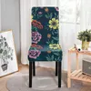 Pokrywa krzesełka liści kwiatowych rozciąganie wzoru do jadalni przywracanie elastycznego biura obudowa antydirty zdejmowana