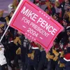 Mike Pence 2024 Red Cumhuriyetçi Bayrak Adamı Mağara Frat Duvar Dış Dekor Banner ile 2 Pirinç Gromlar