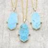 Pendanthalsband NM14922 10st Gold Electropated Hand Hamsa Chains Blue Turquoises Clearance 18-32 tum