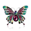 Alfileres Broches Alfileres Broches Moda Retro Aleación Esmalte Mariposa Diamante de imitación Broche Pin Para Mujeres Lindo Insecto Insignia Joyería Accesorios Dht62