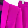 Pontas de duas pe￧as femininas High Street Est Designer Jaqueta de moda dos conjuntos de bot￵es de le￣o de peito duplo Shawl Shawl Blazer Suit 221117