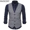 Hommes gilets costume mode Slim Fit mince Plaid hommes gilet hauts homme d'affaires angleterre Style mâle loisirs costumes 221118