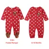 Strampler Winter geborenes Baby Strampler Weihnachten Kleinkind Kinder Jungen Mädchen Weihnachten Hirsch bedruckt Langarm Overall Outfits für 0–24 Monate 221117