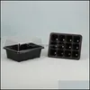 Plantenbakken Potten 12 Gat Familie Kwekerij Potten Zwart Wit Kleur Mini Bloempot Plastic Zaailing Box Kit Voor Huis Tuin 1 95 Dhim8