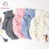 Rompers Autumn Winter Born tröja Baby Boy Girl Clothers Romper Bear Ear Knit Hooded Jumpsuit Outfit Clothing 221117