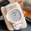 Watch cyrkon pate Crystal męskie luksusowe zegarki pp pp dla szwajcarskich Nautilus Full Star Automatyczne mechaniczne zespoły mechaniczne stalowe Business Business XGW1