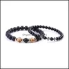 Bracelets De Charme De Mode Croix En Bois Perles Bracelet Charme Noir Agate Bracelets Bracelet Manchette Pour Femmes Hommes Bijoux Drop Delivery Dhxtr