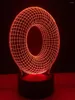 Gece Işıkları 3D Işık Alfabe Mektubu O 7 Renk Değiştirme Masa Masası LED LED USB USB Dokunma Uzaktan Denetleyici Işık Kutusu Noel Çocuk Lambası