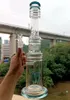 18 Zoll Grüne Glas Bong Shisha Water Recycler DAB Rig mit Reifen Perc Shisha Ölbrenner zum Rauchen